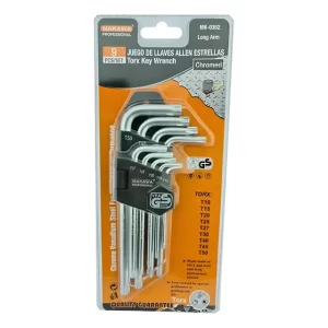 Set Llaves Allen Estrella Medianas Makawa 9 Pzas