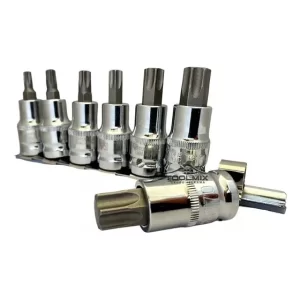 Pack 7 Dados Llaves Allen Torx 1/2 T30-T70