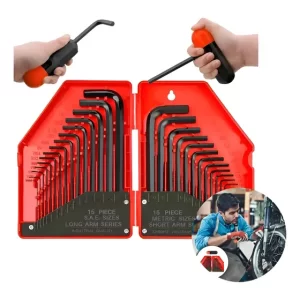 Set 30 Llaves Allen Hexagonales Métricas