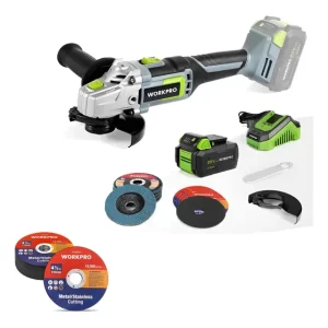 Kit Esmeril Angular Inalámbrico Workpro 20V