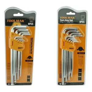 Set Llaves Allen Hexagonal y Estrella Toolmak
