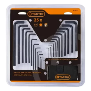 Juego Llaves Allen Tactix Pulgadas y MM 25 Pzas