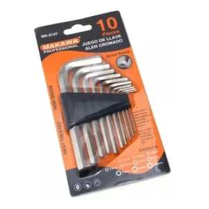 Set 10 Llaves Allen Cromado Makawa MK-0147