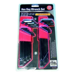 Set 22 Llaves Allen Hexagonales Métricas