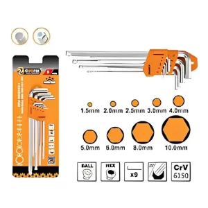 Llaves Allen Hexagonales Bola Coofix 9 Piezas
