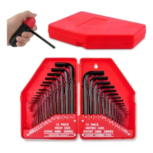 Set 30 Llaves Allen Hexagonales Métricas