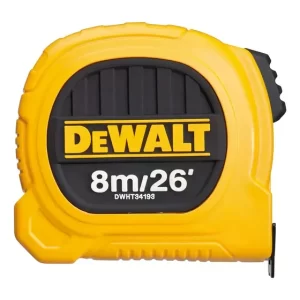 Huincha de Medir Dewalt 8m 26' Compacta DWHT34193L