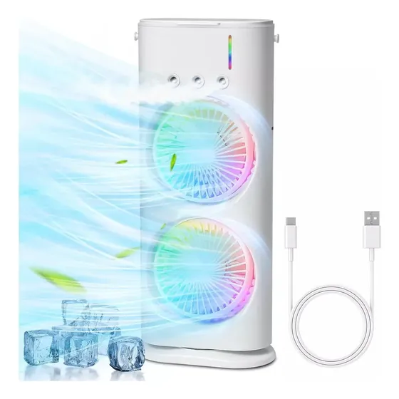 Aire acondicionado portátil Ventilador Humificador Doble