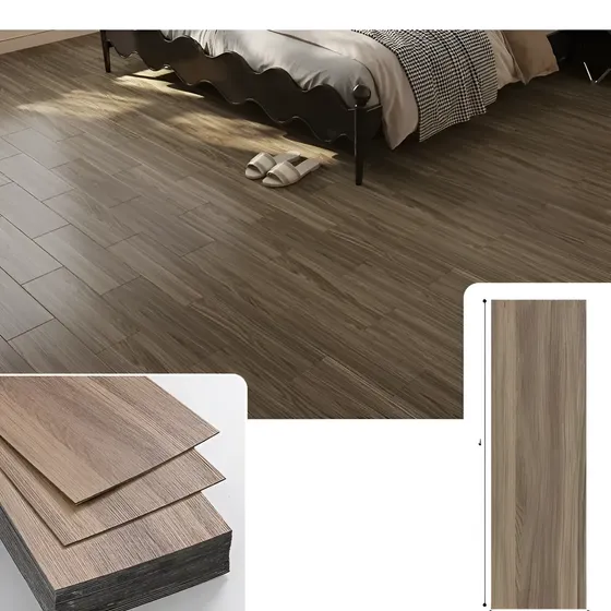 Piso flotante Vinílico Adhesivo Efecto Madera 15x45 Cm 10pcs