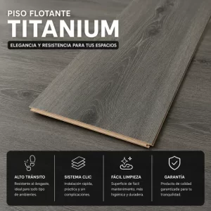 Piso flotante Ibaro Floor Titanium Laminado 8 Mm
